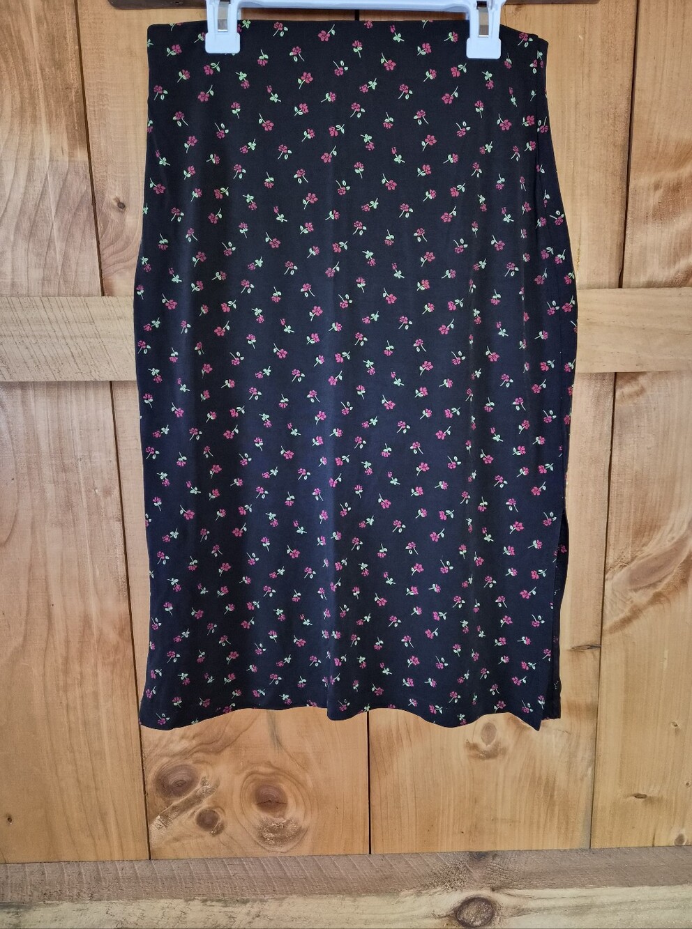 Vintage Sylvie And Mado Rose Print Skirt